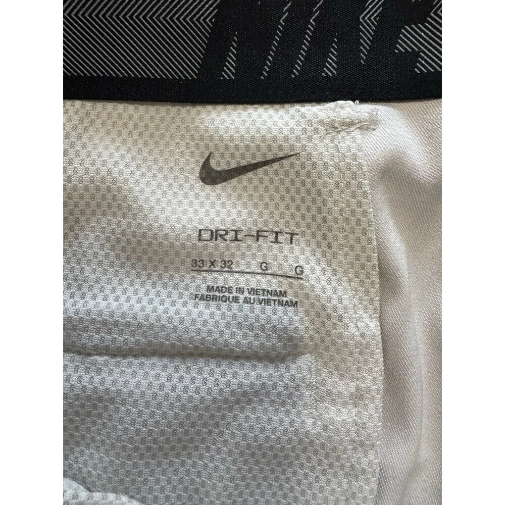 Nike Golf Flex Core Dri-FIT Pants Men's 33x32 Flat Front Light Bone Beige Cream